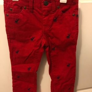 EUC Janie and Jack reindeer cords